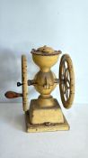 American Enterprise cast iron double-wheel coffee grinder, c. 1870s