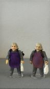 Two Kenner ‘Star Wars: The Empire Strikes Back’ Ugnaught 3.75-inch action figures, each with cloth
