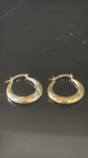 Pair of 9ct Gold hoop earrings