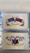 Album of silk postcards