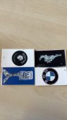 Full set of cigarette cards, car badges & emblems