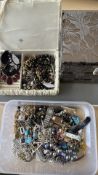 3 boxes of costume jewellery