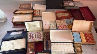 Group of Baczique playing card sets and accessories