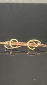 9ct Gold pin brooch 1.9g