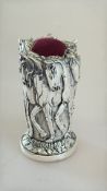 Silver 958 horses pin cushion