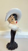 Betty Boop figure white hat & black glitter dress