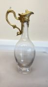 Gilt top small wine jug