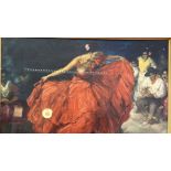 Flamenco dancer print in gilt frame