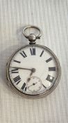 Victorian silver open-face pocket watch Victorian