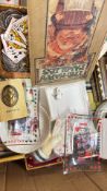 Box of playing-card themed games and accessories