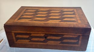 Wooden inlaid writing slope
