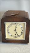 Elliott of London Art Deco oak mantel clock