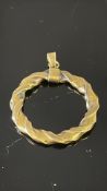 9ct Gold hoop pendant Weight 1g