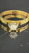 18ct Gold ring set with solitaire diamond, Diamond