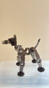 Dog made of car engine bits