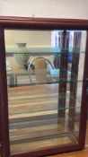 Glass-fronted wall display cabinet