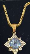 9ct Gold chain & pendant, Chain weight 2.03g. 9ct