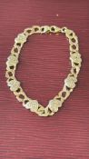 9ct Gold bracelet set with diamonds in heart shape