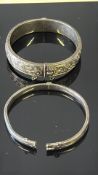 2x Siler bangles - 1 A.F Total weight 25g