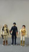 Trio of 3.75-inch Star Wars Kenner action figures comprising Hoth Rebel Soldier, Bespin Security