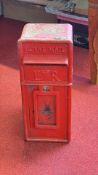 Cast iron Royal Mail ER II lamp post box