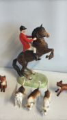 Beswick earthenware hunting group