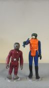 Pair of original Kenner 3.75-inch Star Wars cantina alien action figures—Walrus Man and Red