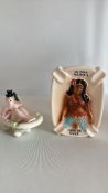 Pair of Mid-Century Ceramic Pin-Up Novelty Ashtrays