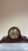 Inlaid mahogany Art Deco mantel clock