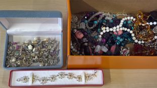 Collection of costume jewellery to include silver