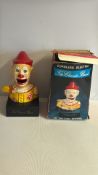 Battery-operated The Clownâ€™s Bankâ€ mechanical coin bank with box