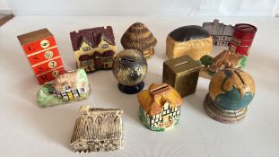 Group of vintage novelty money boxes