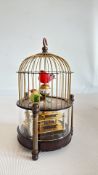 Brass & copper bird cage clock