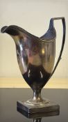 George III silver cream jug Date letter E London hallmark, Maker Peter, Ann & William Bateman