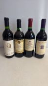 Four bottles of Portuguese and Australian red wine, 1992â€“1990s
