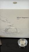 Royal mint silver six pence 2019 with box, outer b