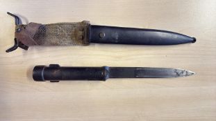 Military bayonet with scabbard