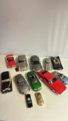 Group of 12 die-cast model television and movie cars