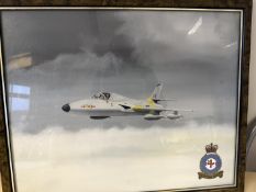 Mixed media on board Royal Air Force Squadron sign