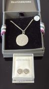 Silver St Christopher pendant with silver St Chris