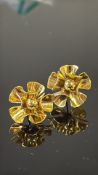 Pair of 9ct gold earrings Weight 2.1g