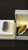 2x Large tigers eye & labradorite silver statement