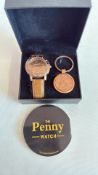 Boxed penny wristwatch & key ring