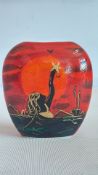 Anita Harris mermaid vase signed in gold