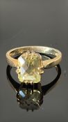 9ct Gold ring set with citrine Weight 3.5g