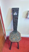 Arts & Crafts carved oak hall chair