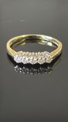 18ct Gold ring set with 5 diamonds 0.25ct diamonds