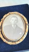 Victorian pinch beck brooch