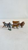 Collection of Britians metal animals