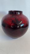 Royal Doulton flambÃ© scenic stoneware vase